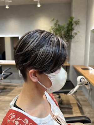 ハイライト/グレージュ/透明感/ショート/30代/40代