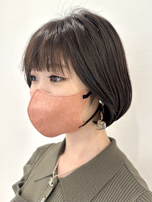 内巻きワンカールボブパーマで可愛いボブに！タンバルモリパーマ