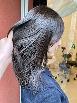 艶感up！透明感カラーオリーブグレージュ