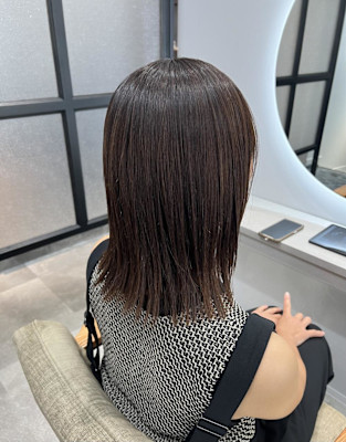 縮毛矯正と白髪ぼかし