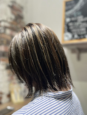 白髪ぼかしハイライトカラー
