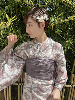 浴衣ショートヘア