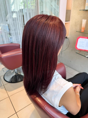 秋におすすめ1ブリーチのレッド系カラー