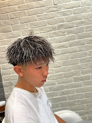 フェードマッシュ×ツイストスパイラル×メッシュ