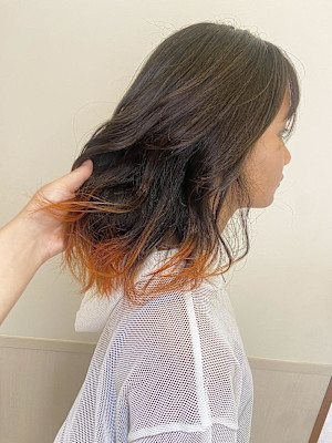 裾カラー オレンジ 《渡辺》