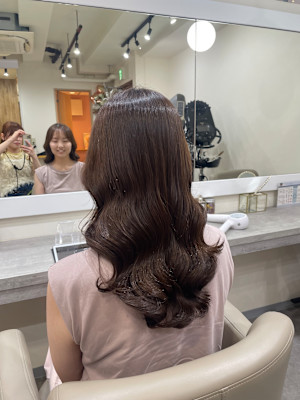 韓国風コテ巻き風パーマ