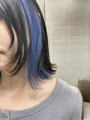 ペールブルー/インナーカラー/ブルーカラー/ブリーチ