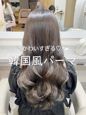 【綺麗！かわいい！⠀】韓国風コテ巻き風パーマ