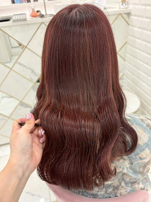 ブリーチなし！オレンジ味最大限削ったぴんく＊まゆ