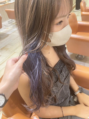 [Neolive kuta]青 紫イヤリングカラー