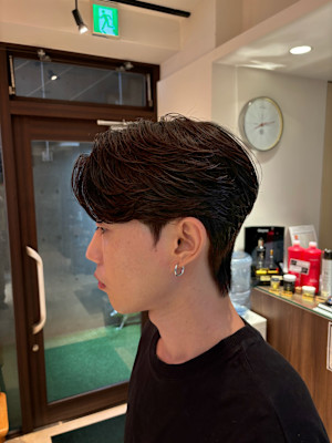 韓国風カルマパーマ×ダウンパーマ　韓国ヘア　メンズ　原宿