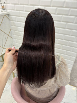 イルミナカラーで透明感のあるピンク＊まゆ