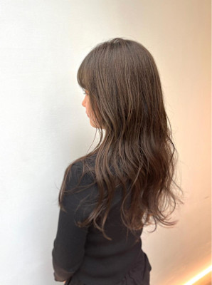 前髪/アンブレラカラー/こなれミディ/イメチェン/ウェーブ