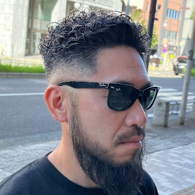 極道パーマオールバックパーマ