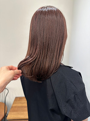 池袋　髪質改善 艶髪 アプリコットブラウン♪