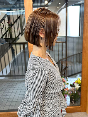 大人ハイライトボブ