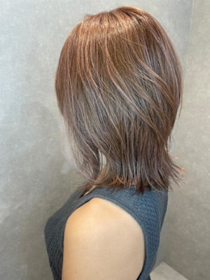 ☆ピンクベージュ×ハイライト☆