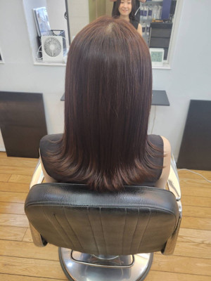 外ハネ×マロンベージュ　ミディアム/20代/30代