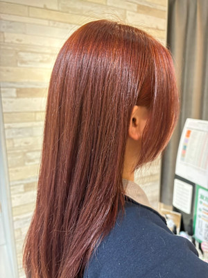 ダブルカラーブリーチなしオレンジチェリーレイヤー