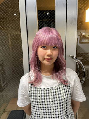 ピンクカラー/ピンクラベンダー/ハイトーン/ブリーチ