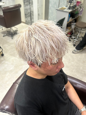 メンズブリーチ メンズカラー ホワイトカラー 池袋