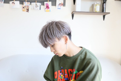 メンズカット/メンズカラー/メンズブリーチ/グレージュ