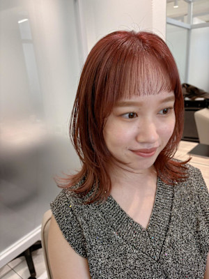 ピンクブラウン×ふわふわレイヤー♪