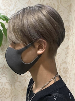 メンズカット/初ブリーチ/ダブルカラー韓国ヘアハイトーン