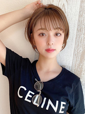 30代/40/小顔/前髪/イメチェン/ショートボブ/髪質改善