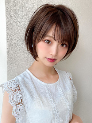 30代/40/小顔/前髪/イメチェン/ショートボブ/髪質改善