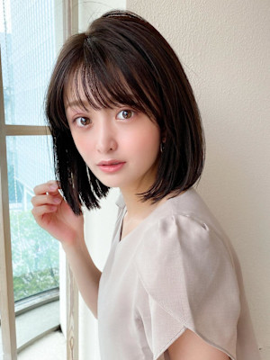 30代/40/小顔/前髪/イメチェン/ショートボブ/髪質改善