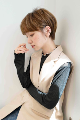 ショート/マッシュショート/ニュアンスパーマ/ハイトーン[原