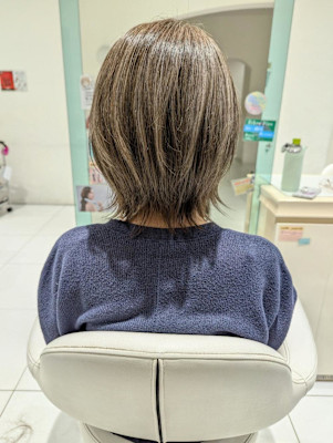 《魅せるグレイヘア》グレージュ×ショートウルフ【我孫子】