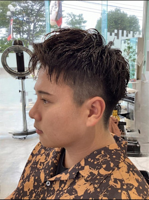 メンズショート／ツーブロック/アップバンク