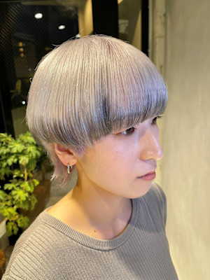 ホワイトブリーチ/シルバーホワイト/ホワイト/ダブルカラー