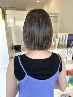 ◆グレージュハイライト◆ボブ◆アッシュ