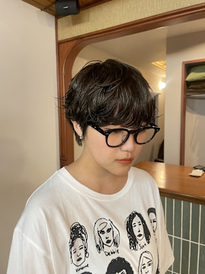 パーマ×オリーブカラー