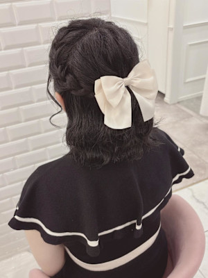 編み込みハーフアップ＊まゆ