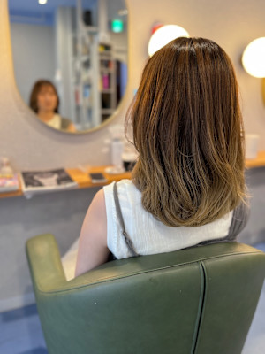 #グラデーション　#バレイヤージュ　#こなれミディ