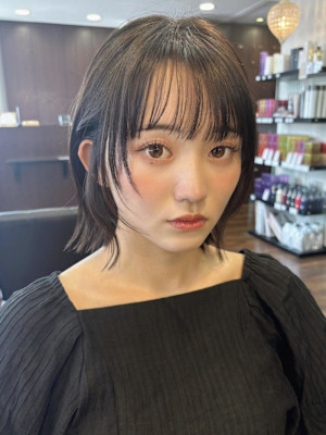 ボブウルフ/ショートボブ/フレンチガーリー/ベージュ