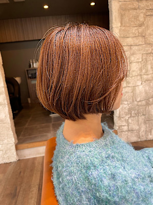 黒髪/ボブルフ/ネビージュ/小顔/ワンレン/水戸/髪質改善/