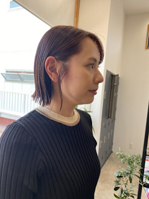 秋のピンクブラウン