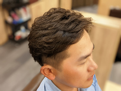 ツーブロック×ナチュラルパーマ