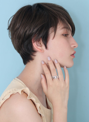 40代50代小顔前髪イメチェンアンブレラカラーショート