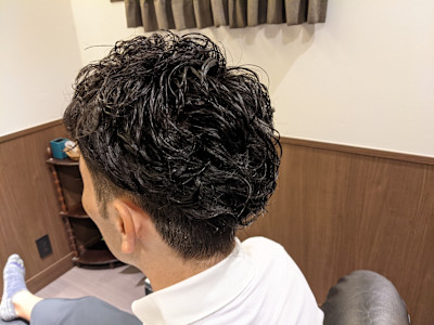 ヒートパーマ×ツーブロックスタイル