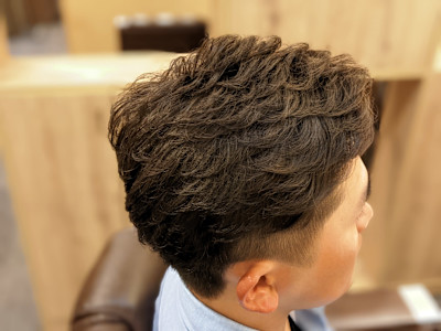 ツーブロック×ヒートパーマ