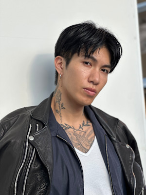 【吉田智哉】メンズパーマ、メンズセンターパート、ツーブロック