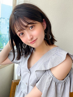 30代/40/小顔ヘア/前髪/アンブレラカラー/こなれミディ