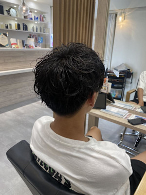 マッシュ×ゆるパーマ