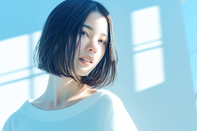 切りっぱなしボブ